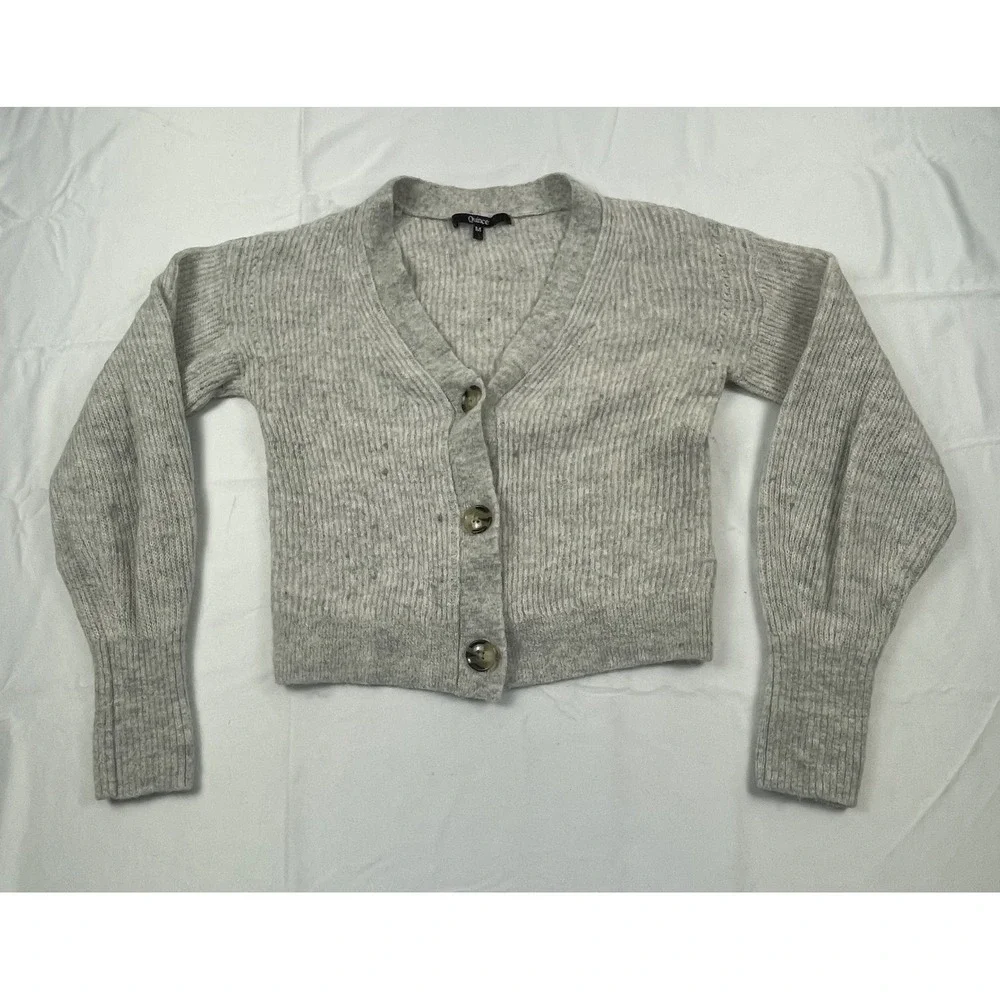 Quince Alpaca Wool Cropped Cardigan Sweater Womens Medium Ivory Quiet Luxury